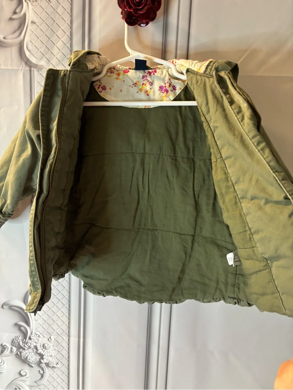 Baby Gap Olive Green Toddler Girl’s Hooded Jacket, Size 18-24 Months